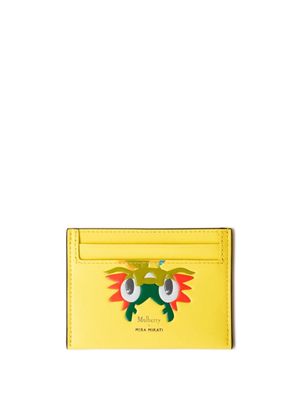 Mulberry x Mira Mikati dragon-print leather cardholder - Yellow