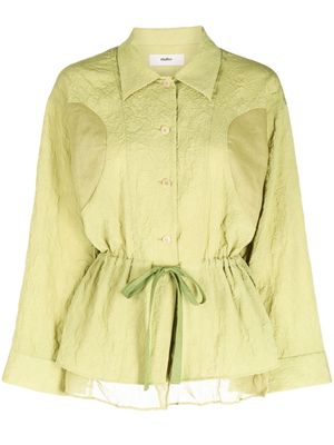 Muller Of Yoshiokubo drawstring-detail layered-effect blouse - Green