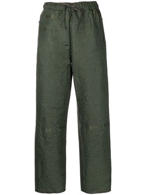 Muller Of Yoshiokubo jacquard straight-leg trousers - Green