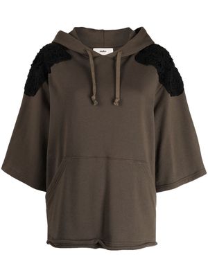 Muller Of Yoshiokubo short-sleeve cotton hoodie - Brown