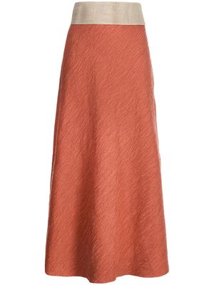 Muller Of Yoshiokubo Wave high-waisted long skirt - Red