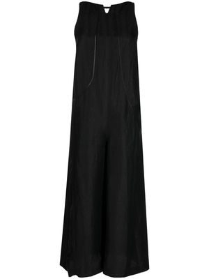 Muller Of Yoshiokubo wave-pattern sleeveless dress - Black