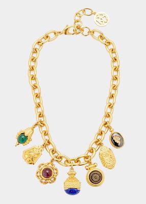 Multi-Charm Chain Necklace