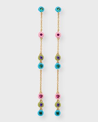 Multicolor Long Chain Earrings