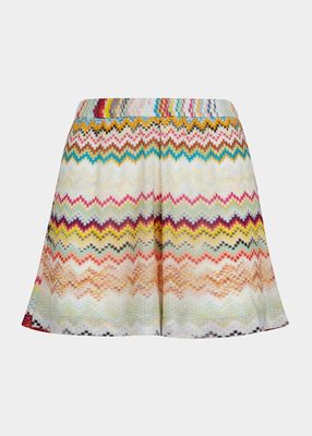 Multicolored Zig-Zag Shorts