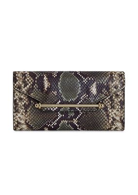 Multrees Snake-Embossed Leather Chain Wallet