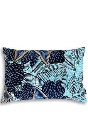 Mumutane Iki African Hemp graphic-print wool cushion - Blue