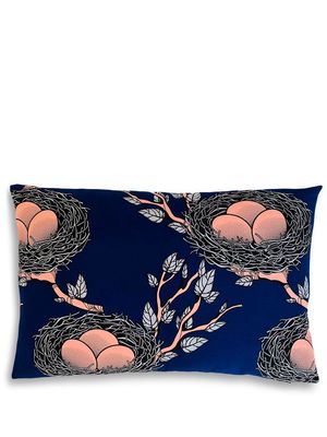 Mumutane Iki Nest graphic-print wool cushion - Blue