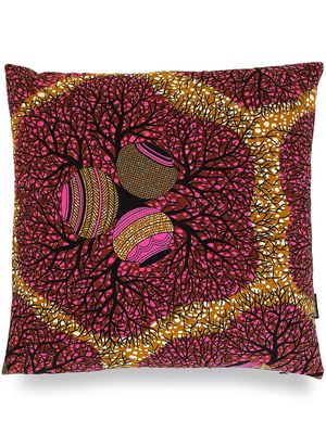 Mumutane Isolo Pink Pottery graphic-print wool cushion