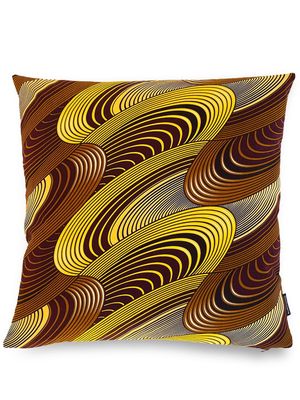 Mumutane Isolo Reggae wave-print cushion - Brown