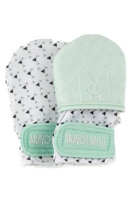 Munch Mini & Munch Mitt Teething Mittens in Mint Triangle Combo