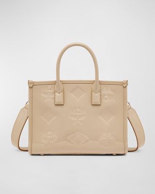 Munchen Monogram-Embossed Patent Tote Bag