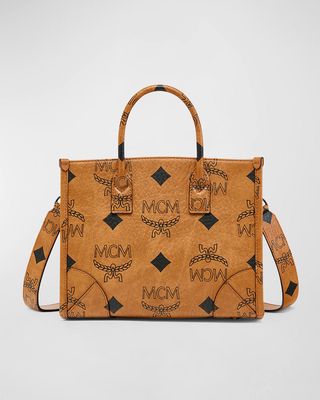 Munchen Small Visetos Monogram Tote Bag