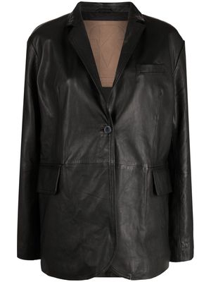 Munderingskompagniet Celaya leather blazer - Black