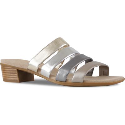 Munro Adrianne Sandal in Taupe Metallic 