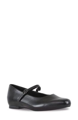 Munro Eliza Mary Jane Flat in Black Leather 