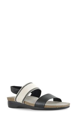Munro Pisces Sandal in Black/White Novelty