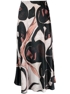 MUNTHE abstract-pattern print full skirt - Black