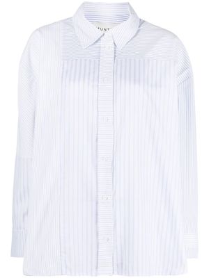 MUNTHE Alorena striped long-sleeve shirt - White