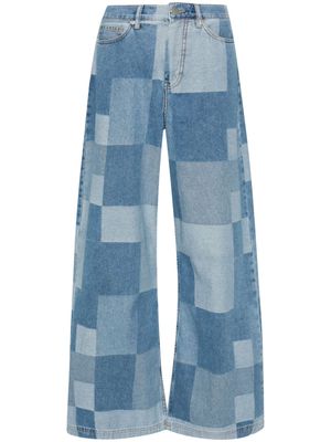 MUNTHE Ecube high-rise wide-leg jeans - Blue