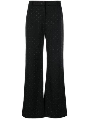 MUNTHE Leileen crystal-embellished flared trousers - Black