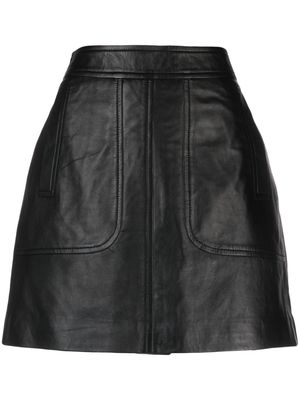 MUNTHE Limone leather miniskirt - Black