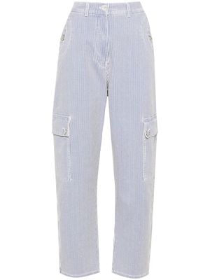 MUNTHE Lyrik straight-leg cropped trousers - Blue