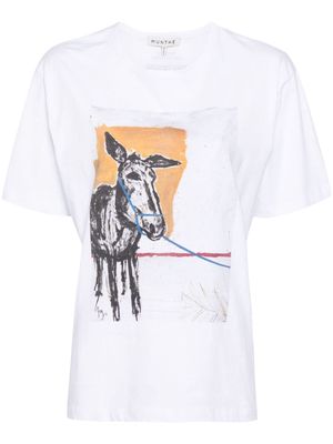 MUNTHE Midi organic cotton T-shirt - White