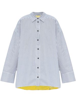 MUNTHE mix-print cotton shirt - Blue