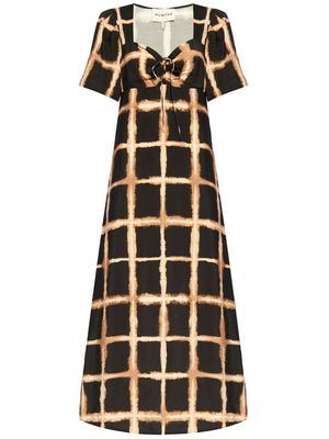 MUNTHE Otussi checked midi dress - Black