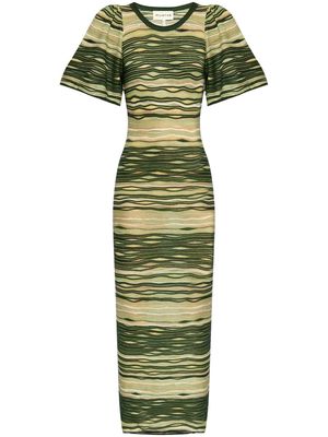 MUNTHE striped knit maxi dress - Green