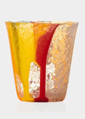 Murano Orange & Bordeaux Silicone Drinking Glass