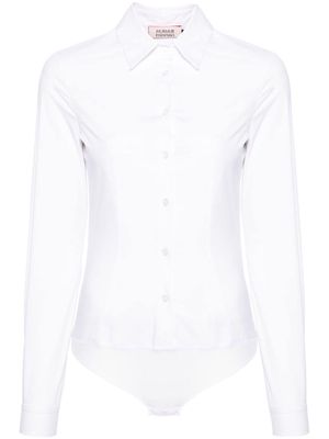 Murmur Androgyn corset-sticthing bodysuit - White