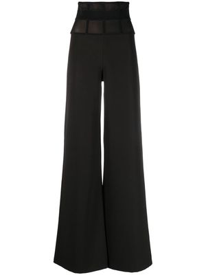 Murmur high-waist wide-leg trousers - Black