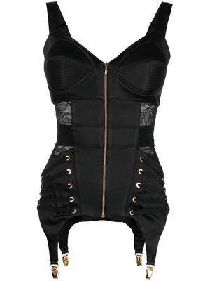Murmur lace-detailed corset top - Black