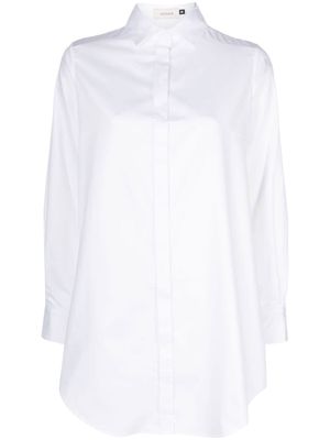 Murmur long-length button-up shirt - White