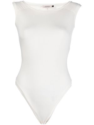 Murmur round neck sleeveless bodysuit - White