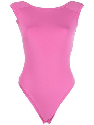 Murmur sleeveless round neck bodysuit - Pink