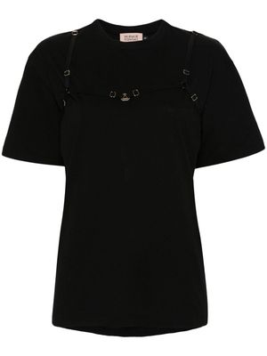 Murmur strap-detail T-shirt - Black