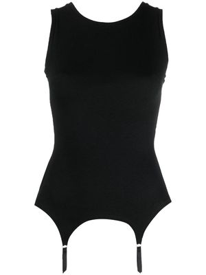 Murmur suspender-strap cotton vest - Black