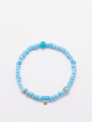 Musa By Bobbie - Diamond, Larimar & 18kt Gold Bracelet - Womens - Blue Multi