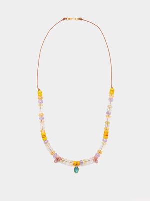 Musa By Bobbie - Emerald, Sapphire, 14kt & 18kt Gold Necklace - Womens - Multi