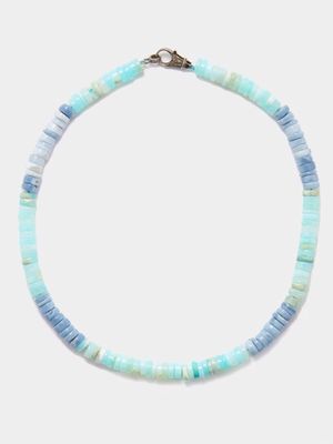 Musa By Bobbie - Opal & Silver Necklace - Womens - Blue Multi