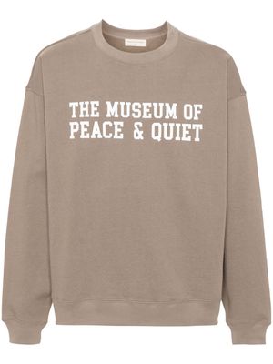 Museum Of Peace & Quiet Campus cotton sweatshirt - Neutrals