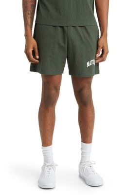 Museum of Peace & Quiet Natural Graphic Sweat Shorts in Forest