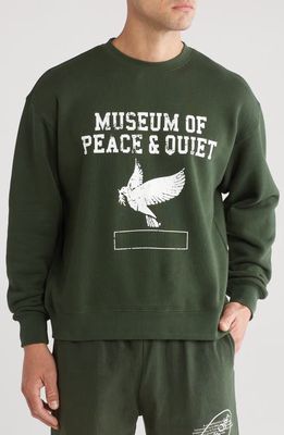 Museum of Peace & Quiet P.E. Crewneck Sweatshirt in Forest 