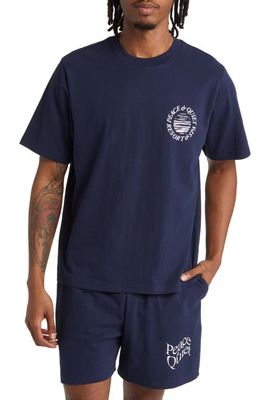 Museum of Peace & Quiet Resort & Spa Cotton Graphic T-Shirt in Navy