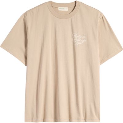 Museum of Peace & Quiet Scribe Logo Graphic T-Shirt in Taupe 