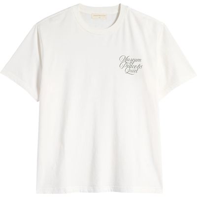 Museum of Peace & Quiet Scribe Logo Graphic T-Shirt in White 