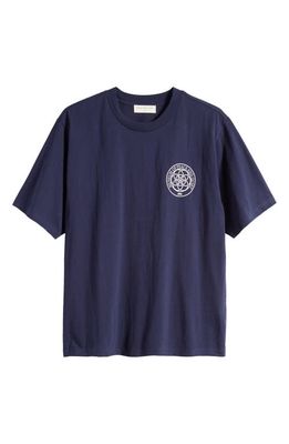 Museum of Peace & Quiet Wellness Center Cotton Graphic T-Shirt in Navy